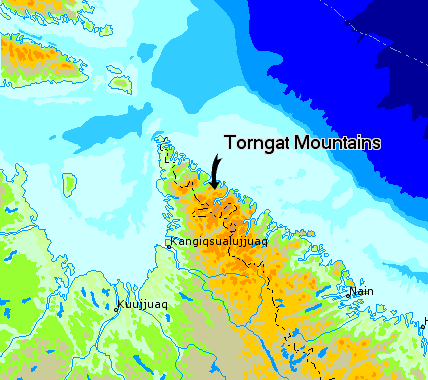 (Map of Northern Labrador and Quebec)